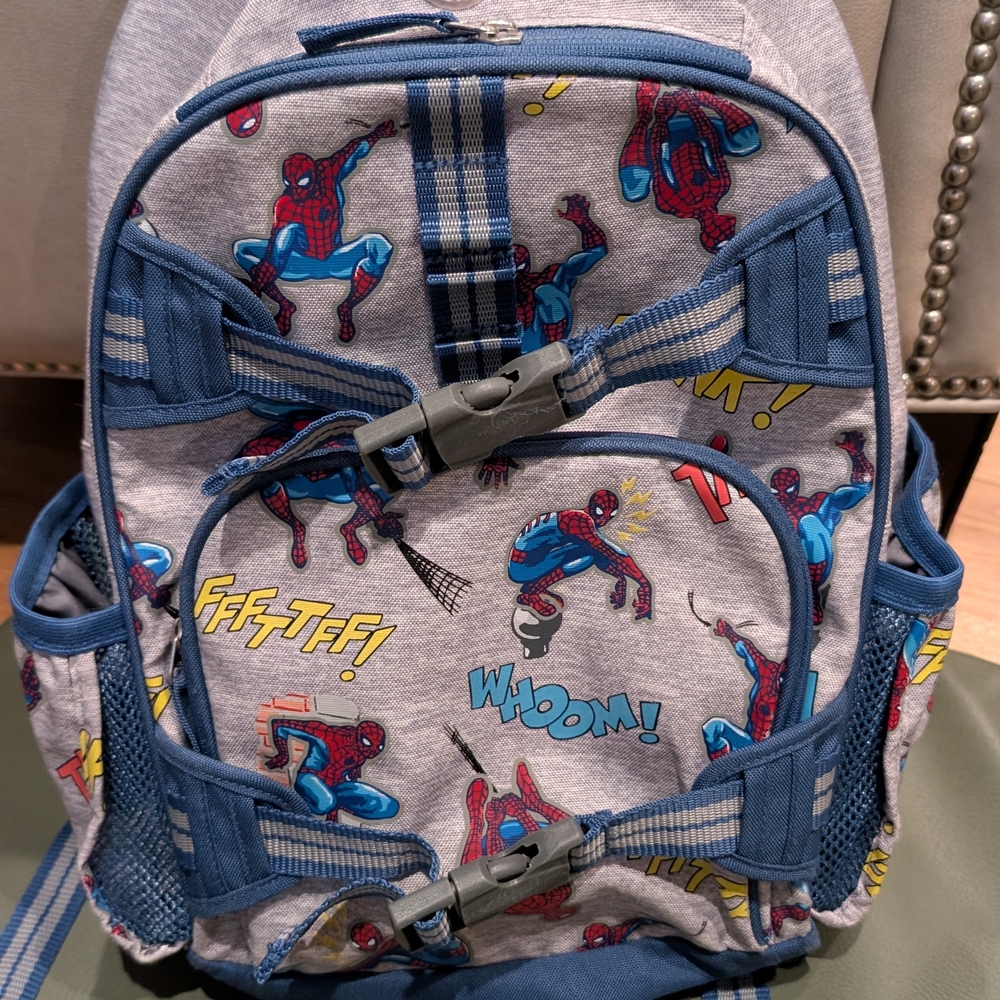 Pottery Barn Kids Superhero Backpack - Blue and Gray